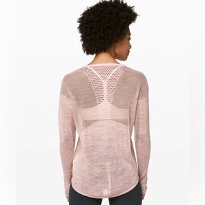 Lululemon Still Movement Linen Sweater, Butter Pink, Size 6
